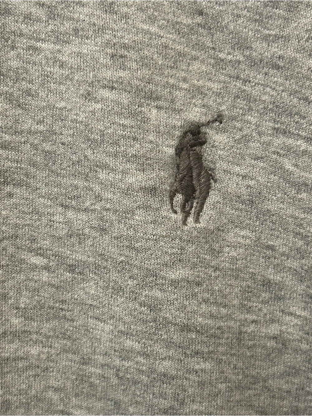 Polo Ralph Lauren Mens Heather Gray 1/4 Zip Cotton Knit Sweatshirt Mock Neck XL